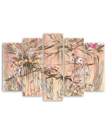 Leinwandbild - Affen im Dschungel | Feeby