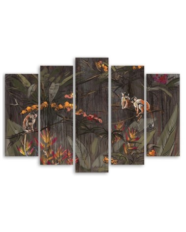 Bild auf Leinwand - Affen im Dschungel | Feeby