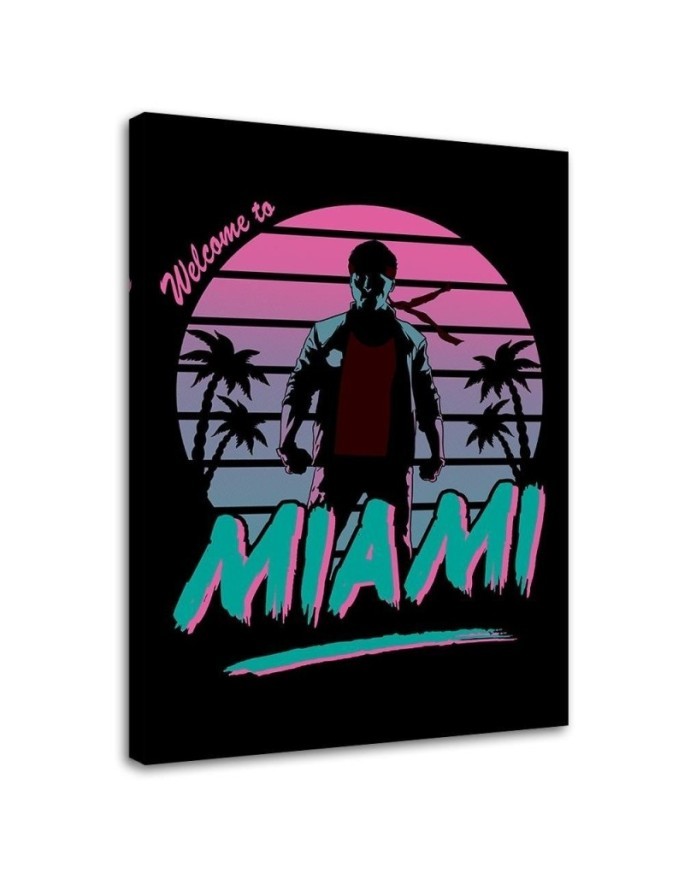 Obraz dla nastolatka canvas - Neon napis Welcome to Miami DDJVigo