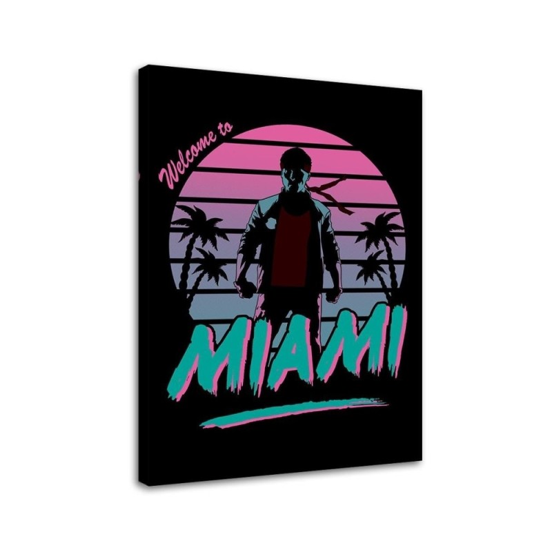 Canvas prints for teenager canvas - Neon lettering Welcome to Miami DDJVigo | FEEBY