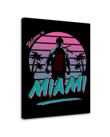 Canvas prints for teenager canvas - Neon lettering Welcome to Miami DDJVigo | FEEBY