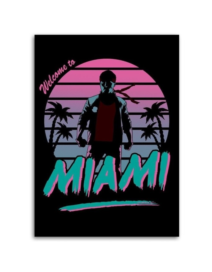 Obraz dla nastolatka canvas - Neon napis Welcome to Miami DDJVigo