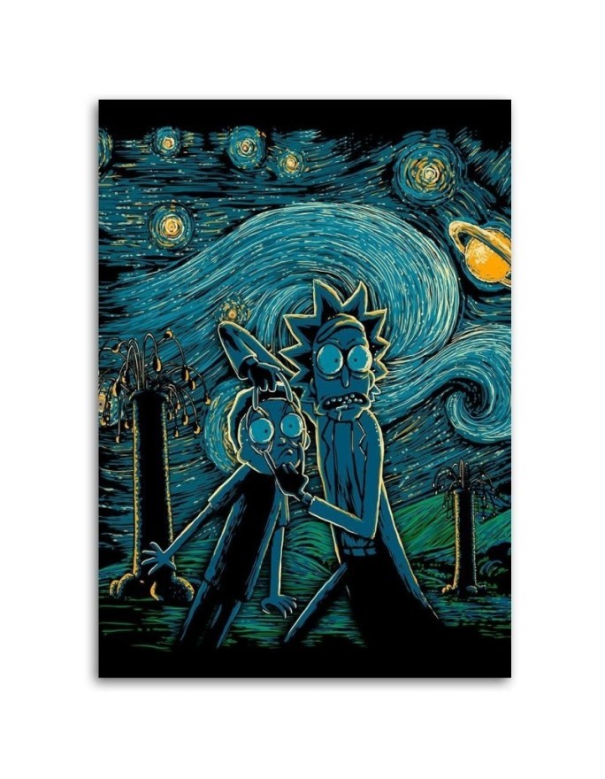 Obraz do pokoju młodzieżowego - Kolorowy Rick and Morty DDJVigo