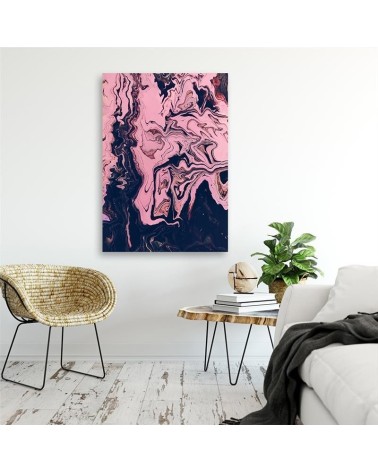 Leinwandbild - Abstrakt in Rosa wie gemalt | Feeby