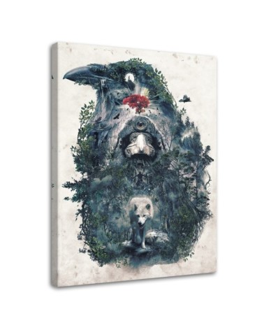 Wall art painting - Magical forest in the form of a bird Barrett Biggers | FEEBY