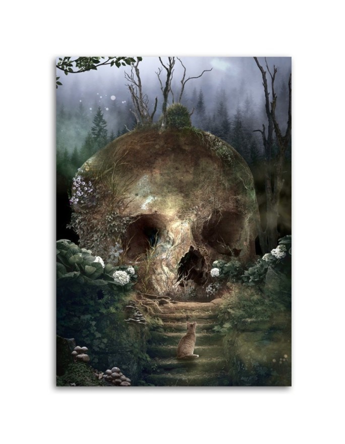 Wall art painting - Great skull in a forest Barrett Biggers | FEEBY