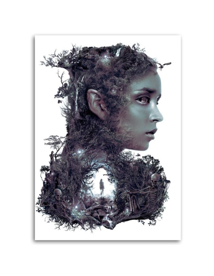 Wall art painting - Female figure and magical forest Barrett Biggers | FEEBY