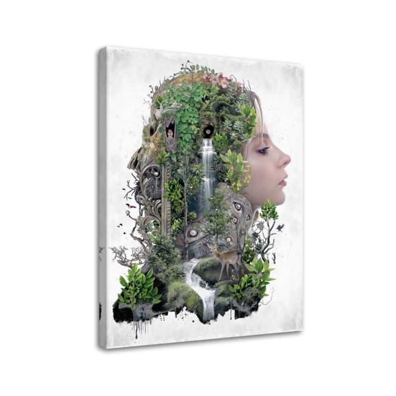 Printed living room pictures on Canvas - Portrait of a woman | FEEBY