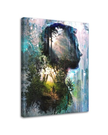 Wall art painting - Male figure in a forest Barrett Biggers | FEEBY