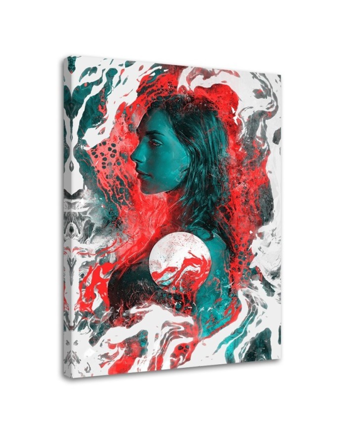 Obraz na płótnie canvas  - Kolorowy portret kobiety | FEEBY