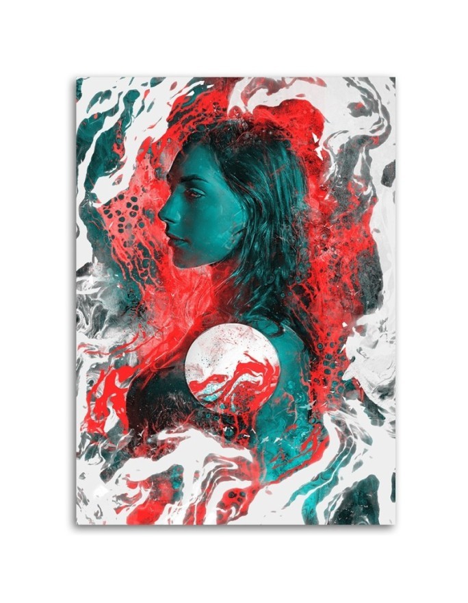 Obraz na płótnie canvas  - Kolorowy portret kobiety | FEEBY