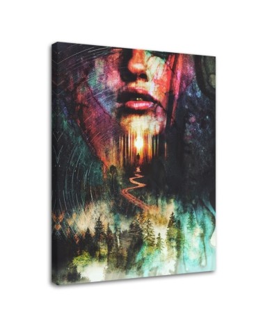 Living room Canvas painting - The Face of a Woman abstract Barrett Biggers | FEEBY