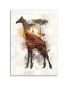 Fashionable Canvas paintings - Giraffe and Africa in the background Barrett Biggers | FEEBY