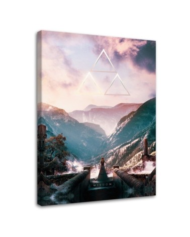 Picture on Canvas for the living room - Triangle and purple sky Barrett Biggers | FEEBY