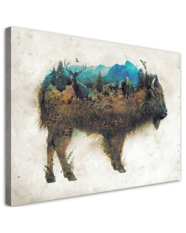 Wall art painting - Bison and clearing Barrett Biggers | FEEBY