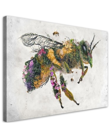 Canvas prints for the modern living room - Bee with flowers Barrett Biggers | FEEBY