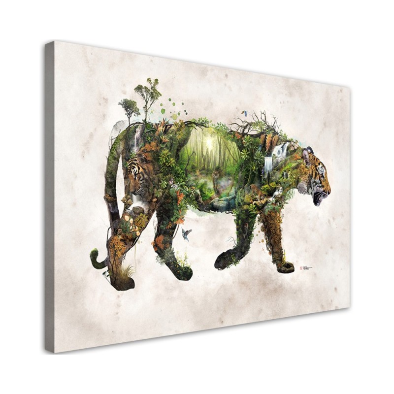 Wall art painting - Tiger Surreal Wildlife Barrett Biggers | FEEBY