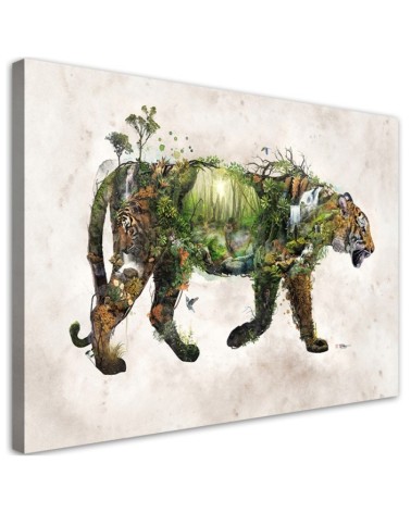 Wall art painting - Tiger Surreal Wildlife Barrett Biggers | FEEBY