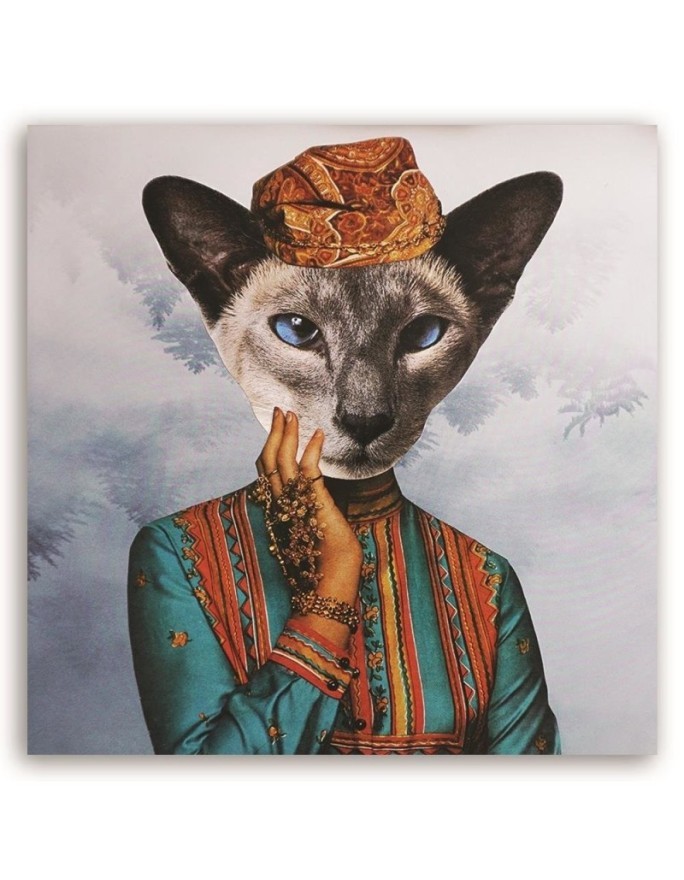 Modern wall art painting - Cat in a dress Lili Chartrand | FEEBY