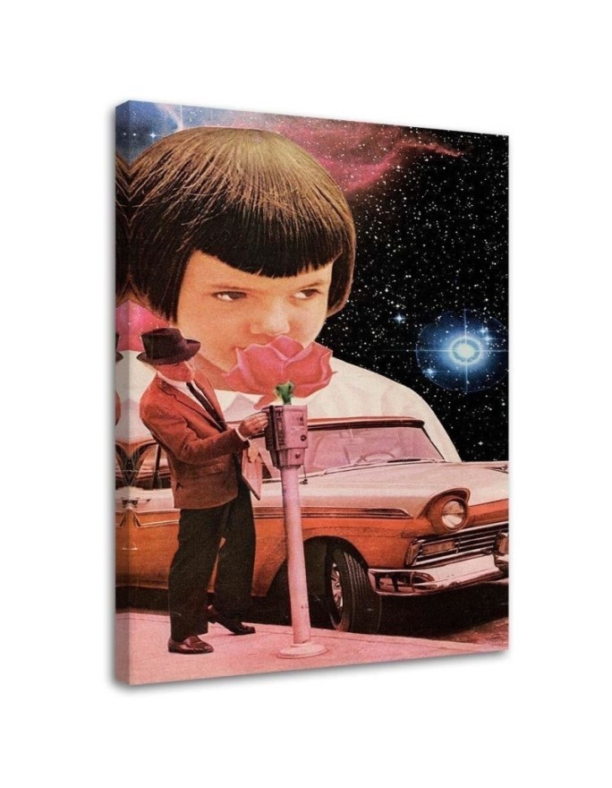 Living room Canvas painting - Man paying for parking Lili Chartrand | FEEBY