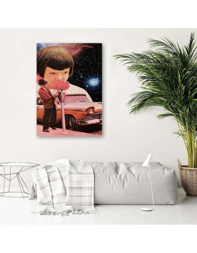 Living room Canvas painting - Man paying for parking Lili Chartrand | FEEBY