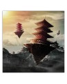 Wall art decoration - Chinese building abstract Zehem Chong | FEEBY