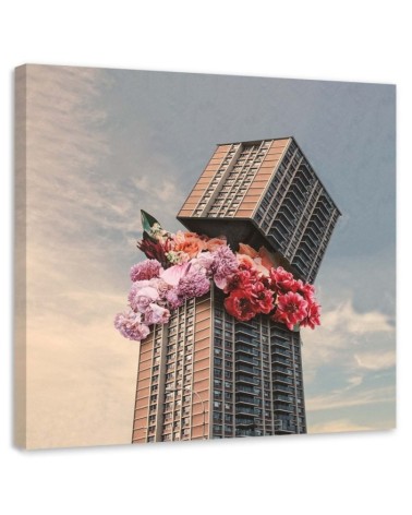 Modern Canvas paintings - Flowers in a skyscraper Zehem Chong | FEEBY