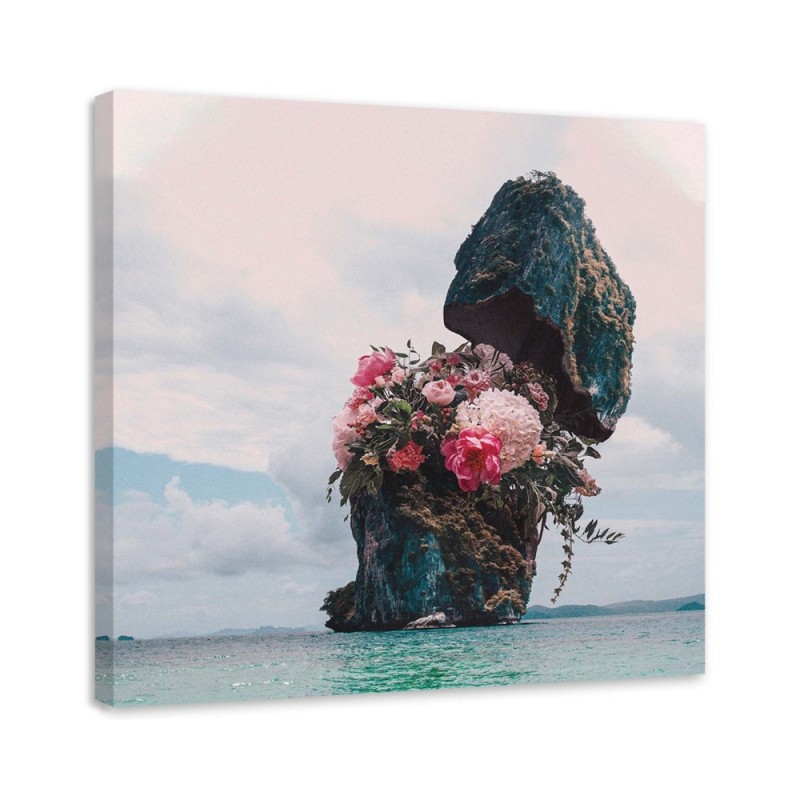 Stylish paintings for living room - Rock with flowers Zehem Chong | FEEBY