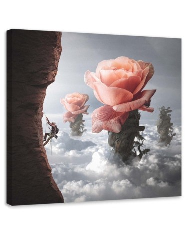 Canvas painting for living room - Rose flower abstract Zehem Chong | FEEBY