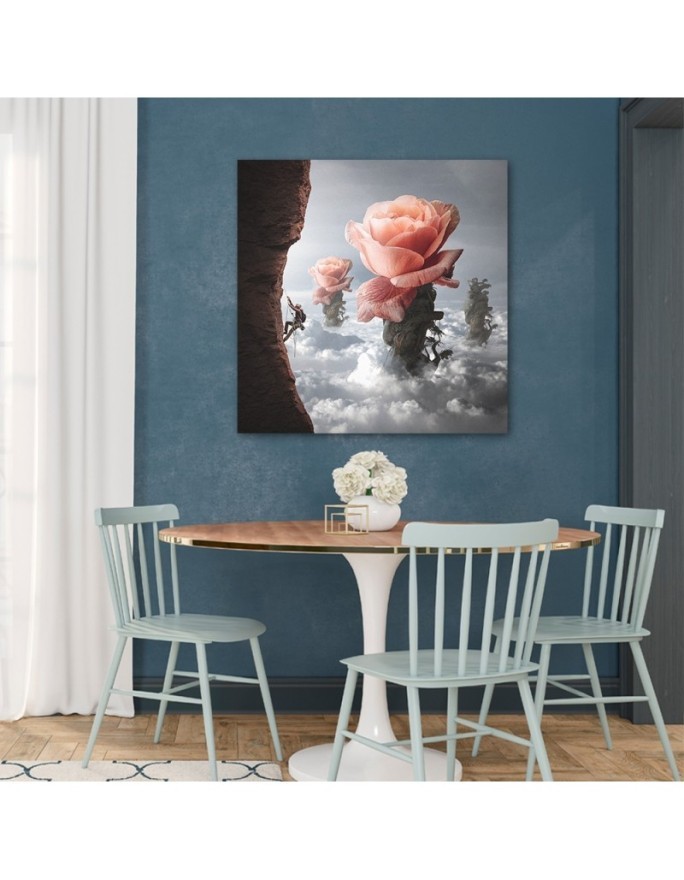 Canvas painting for living room - Rose flower abstract Zehem Chong | FEEBY