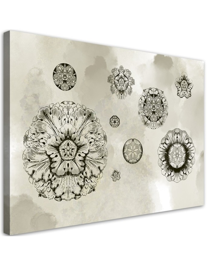 Leinwanddruck - Florale geometrische Formen | Feeby