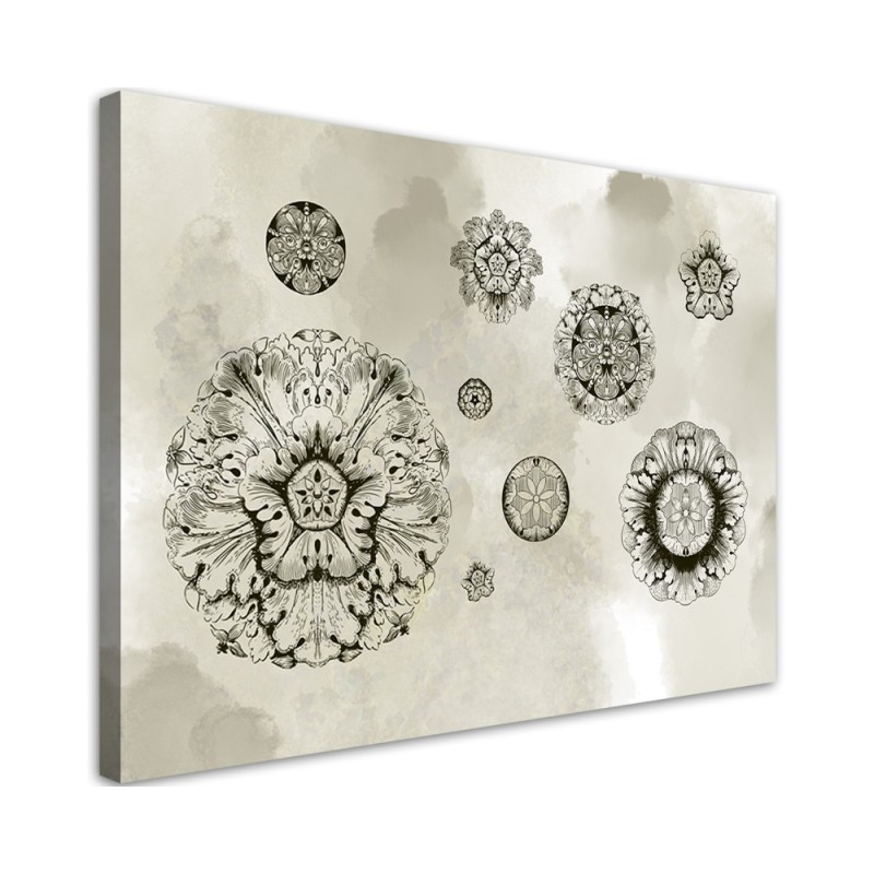 Leinwanddruck - Florale geometrische Formen | Feeby