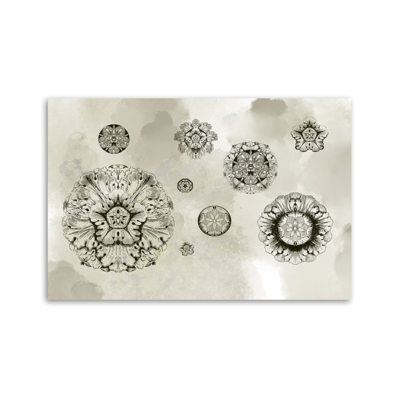 Leinwanddruck - Florale geometrische Formen | Feeby