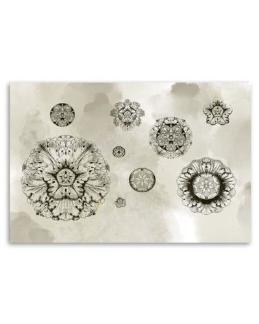 Leinwanddruck - Florale geometrische Formen | Feeby