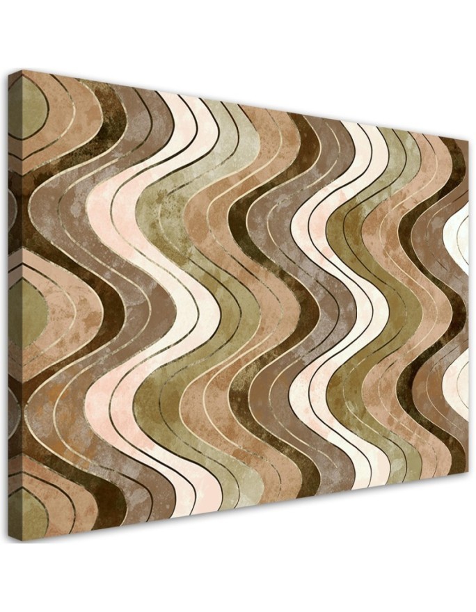 Dekoratives Leinwandbild - Vertikale wellige Linien | Feeby