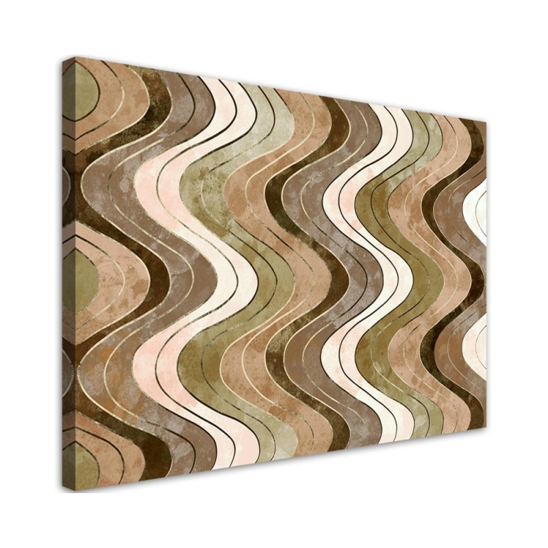 Dekoratives Leinwandbild - Vertikale wellige Linien | Feeby