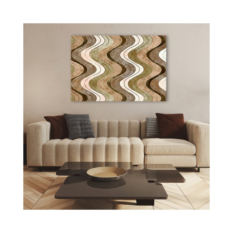 Dekoratives Leinwandbild - Vertikale wellige Linien | Feeby
