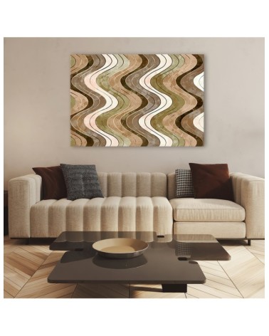 Dekoratives Leinwandbild - Vertikale wellige Linien | Feeby