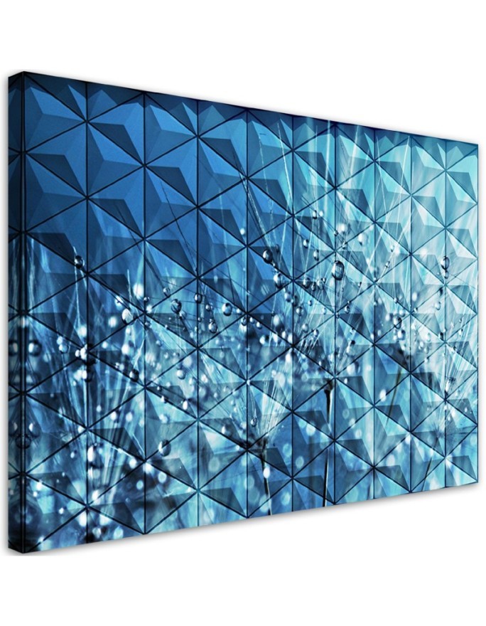 Bild auf Leinwand - Pusteblume in Tau Tropfen | Feeby