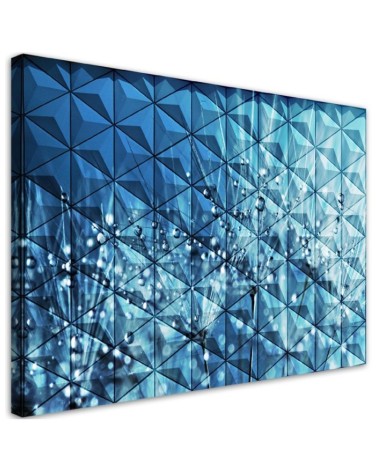 Bild auf Leinwand - Pusteblume in Tau Tropfen | Feeby