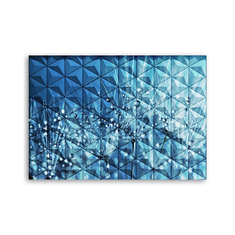 Bild auf Leinwand - Pusteblume in Tau Tropfen | Feeby