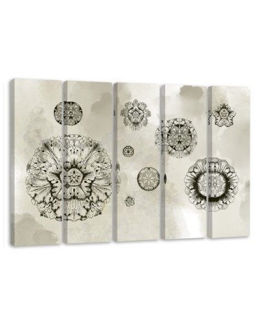 Modernes Wandbild - Florale geometrische Formen | Feeby