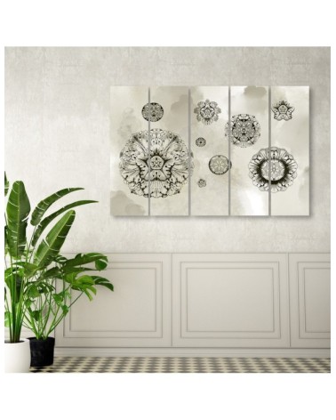 Modernes Wandbild - Florale geometrische Formen | Feeby