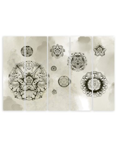 Modernes Wandbild - Florale geometrische Formen | Feeby