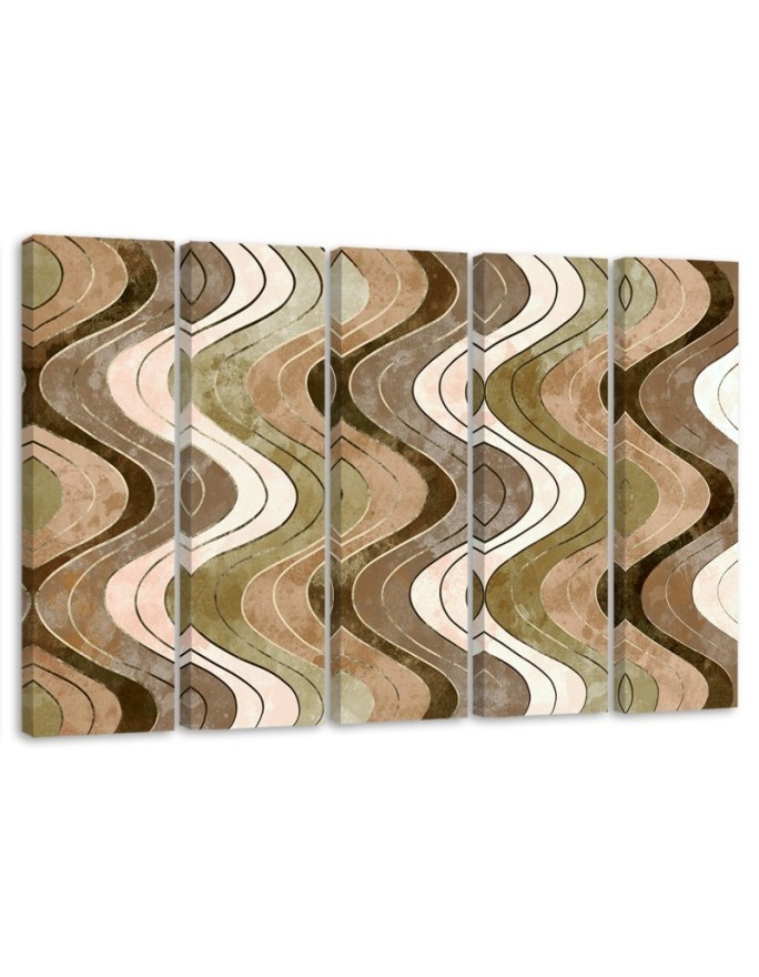 Leinwandbild - Vertikale wellige Linien | Feeby