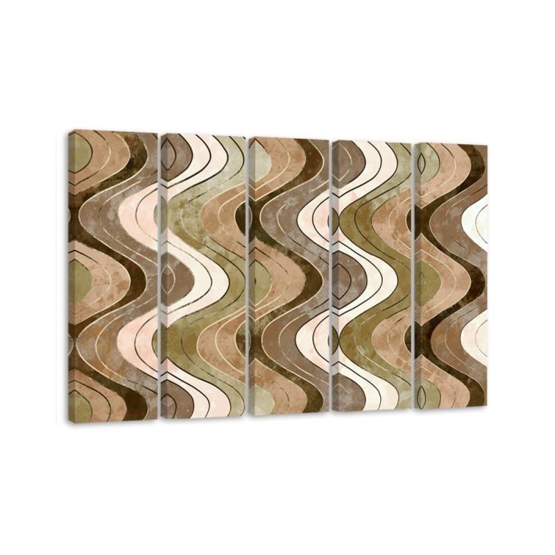 Leinwandbild - Vertikale wellige Linien | Feeby