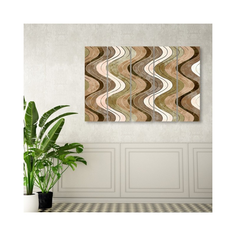 Leinwandbild - Vertikale wellige Linien | Feeby