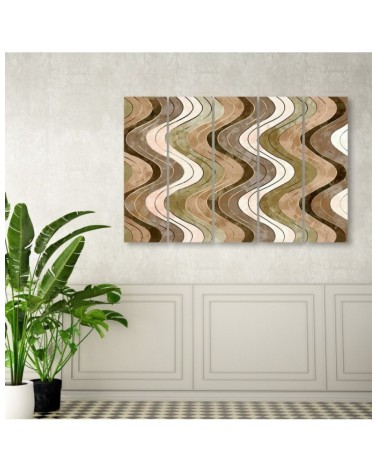 Leinwandbild - Vertikale wellige Linien | Feeby
