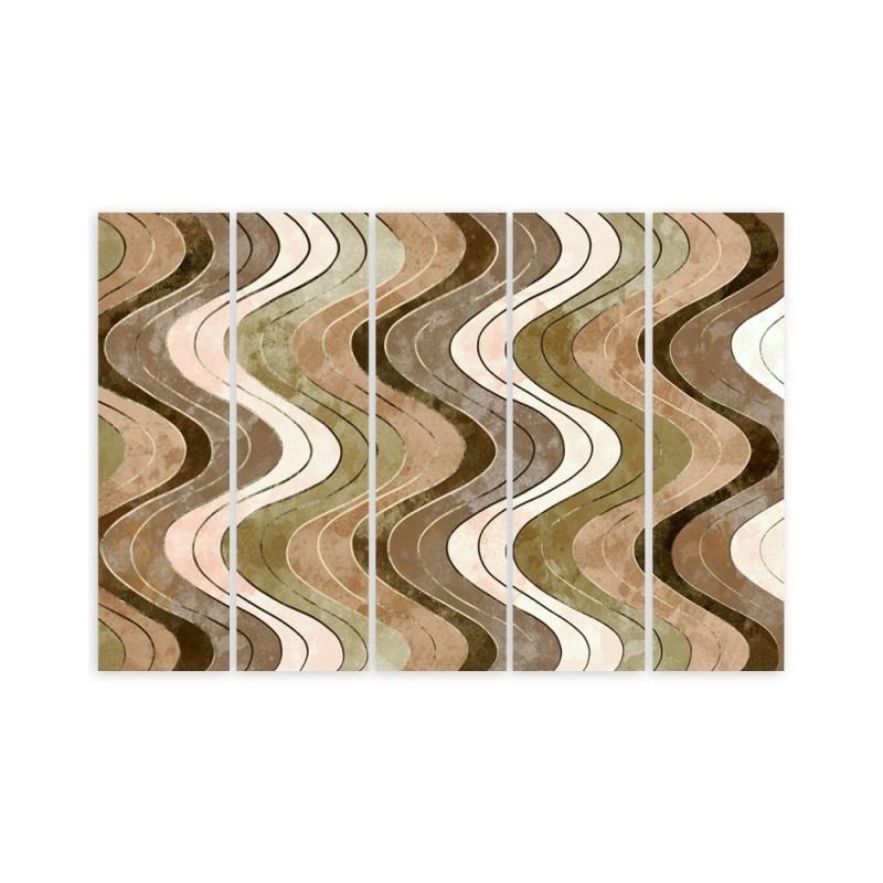 Leinwandbild - Vertikale wellige Linien | Feeby