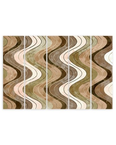 Leinwandbild - Vertikale wellige Linien | Feeby